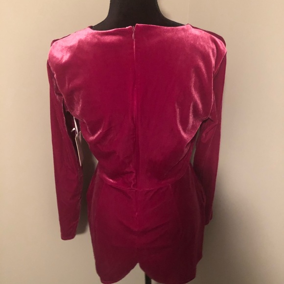 NEW Candies Pink Velvet Romper - Picture 2 of 8